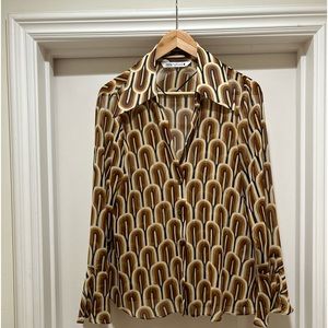 Zara cheetah print blouse Size M